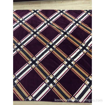 100% polyester klassisk check design flanell filt